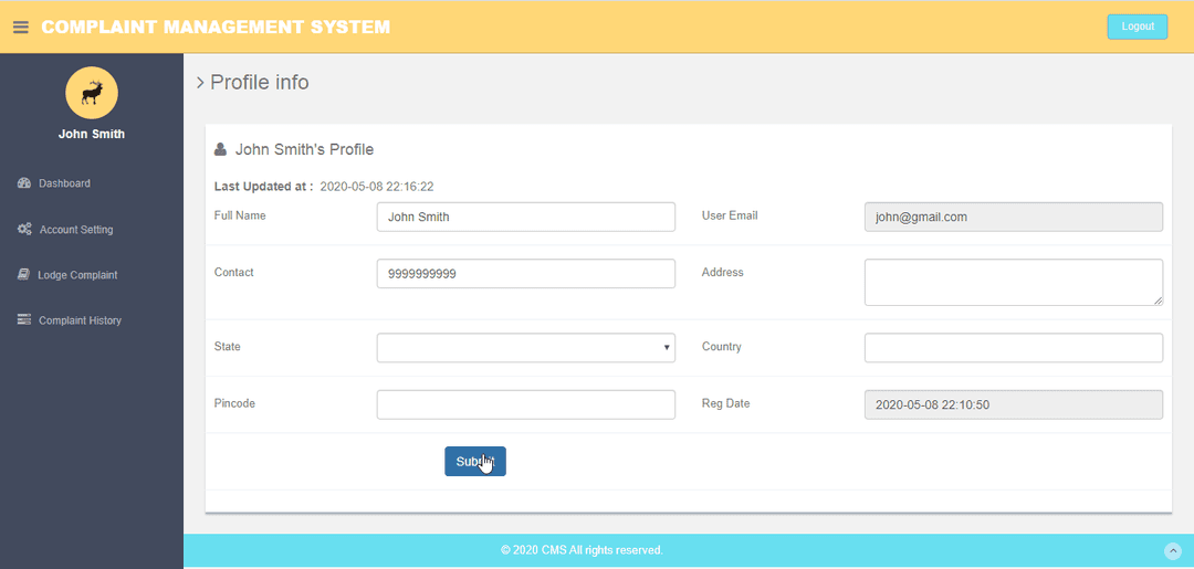 Student Complaint Management System